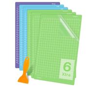 Ujjdwiurgh 6 Pièces Tapis de Coupe 8,5x12 Pouces Pour- Joy Xtra 6 Paquets Réutilisables Collants (Légers, Standards, Solides) Tapis de Coupe de Cricket à Poignée