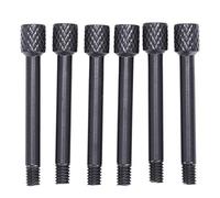 Ujjdwiurgh 6 pieces Vis a corde de verrouillage de pince de selle de pont tremolo de guitare electrique en laiton/a travers la vis/Pas besoin d'inserer un bloc Noir