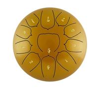 Ujjdwiurgh 6 Pouces 11 Tons Langue en Acier Tambour Main Pan Tambour Pilon Percussion Instrument de Musique Tambourin Tambour Pièces Accessoires A
