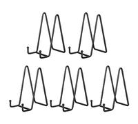 Ujjdwiurgh 6 Pouces 5 Pièces de Présentoirs en Métal Noir Présentoirs de Support de Plat pour, Plat Décoratif, Livre