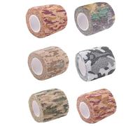 Ujjdwiurgh 6 Rouleaux de D'Emballage en Vrac (Couleurs Assorties et de Camouflage AléAtoires) de Premiers Soins VéTéRinaire Auto-AdhéSif AdhéSif