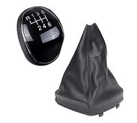 Ujjdwiurgh 6 Vitesses en Cuir Pommeau de Levier de Vitesse Levier de Vitesses Couvercle de DéMarrage pour Mondeo mk4 (2007-2014)