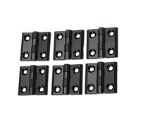 Ujjdwiurgh 6 X CharnièRe de Porte de Meuble en Aluminium Noir 50 Mm X 50 Mm