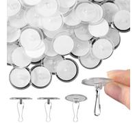 Ujjdwiurgh 60 Crochets de Plafond Auto-Adhésifs, Crochets Adhésifs Transparents pour Suspension, Crochets Autocollants Amovibles, Crochet de Plafond Sans Perçage