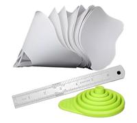Ujjdwiurgh 60 Filtres à Peinture en Papier Conique avec Entonnoir en Silicone pour Réparation de Carrosserie Automobile