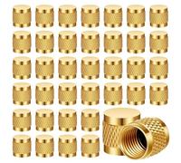 Ujjdwiurgh 60 Pièces 1/4 Capuchon Évasé Rond en Laiton Raccords Bouchons Sans Anneau Capuchon de Valve pour Composant de Fabrication Industrielle Domestique