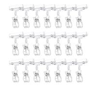 Ujjdwiurgh 60 Pièces de Pince à Double Face pour Affichage de Panneaux de Signalisation en Magasin, Transparente, pour Étiquette, Panier, Cartes de Visite.