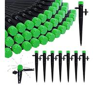 Ujjdwiurgh 60 PièCes Goutteurs D'Irrigation RéGlables à 360 DegréS avec Connecteur Barbelé pour Tube 4/7 MM, SystèMe D'Irrigation à DéBit D'Eau