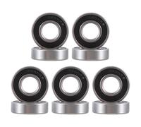 Ujjdwiurgh 6001Rs Roulement À Billes À Gorge Profonde 28 X 12 X 8 Mm 10 Pièces, Argent Et Noir