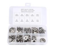 Ujjdwiurgh 600Pcs/Set Kit D'Assortiment de Joints D'Étanchéité pour Rondelle Plate en Acier Inoxydable M1.6 M2 M2.5 M3.5 .5 M5 M6 M8 M10