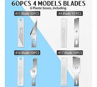 Ujjdwiurgh 64 PièCes Couteau Exacto PréCision Artisanat Ensemble de Couteaux de Passe-Temps Exigeants avec Lames, RèGle, Ensemble de Couteaux Artisanaux pour la Sculpture de Bricolage