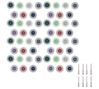 Ujjdwiurgh 64Pcs Kit de Disque de Poils Radiaux de 1 Pouce Brosse Abrasive 3 et 2.35Mm DéTail Roue Roue de Polissage pour Accessoires Outil Rotatif