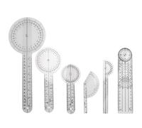 Ujjdwiurgh 6Pcs RèGle de la Colonne VertéBrale Doigt GoniomèTre Rapporteurs Multi-RèGle Angle 180/360 DegréS Outil de Mesure