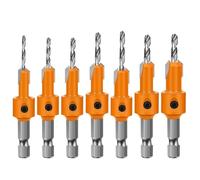 Ujjdwiurgh 7 Pièces de Forets à Tête Fraisée à Tige Hexagonale pour le Travail Du Bois, Forets à Tête Fraisée à Double Tranchant pour Trou de Vis Caché