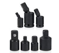 Ujjdwiurgh 7 Pièces pour Clé à Chocs, Adaptateur de Douille Pivotante, Réducteur 3/8 1/4 1/2 Pouces, Joint Universel 3 Pièces