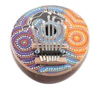 Ujjdwiurgh 7 Touches Réglables en Coquille de Noix de Mbira Portable Kalimba Réglable Doigt Pouce Piano Instrument de Musique