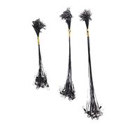 Ujjdwiurgh 72Pcs De Leurre De Pêche Anti-Morsure Conductrice À Rotation Trace Émerillons Roulants en Acier Inoxydable pour Filage De Pêche Au Brochet 15/20/25 Cm