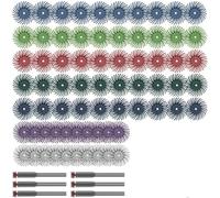 Ujjdwiurgh 76 Pièces Disque à Poils 1/8 Pouces 3/2,35 mm Roue de Polissage de Détail pour Accessoires D'Outils Rotatifs