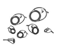 Ujjdwiurgh 7Pcs / Ensemble Guides de Canne À Pêche Pointe Poisson 5-18Mm Dia Ensemble de Réparation de Poteau Ensemble des Yeux D'Anneau de Ligne