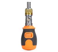 Ujjdwiurgh 8 en 1 Portable Multi-Function S2 Batch Head 2-Way Ratchet Adjustable Angle Screwdriver Maintenance Kit, Orange