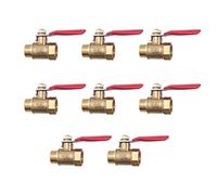 Ujjdwiurgh 8 PCS 1/4 Pouce à Bille en Laiton Robuste D'ArrêT Mâle et NPT Filetage Raccord de Tuyau