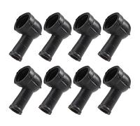 Ujjdwiurgh 8 Pcs 15mm x 8mm Noir Pipe de Fumeur forme PVC Batterie Terminal isolant recouvre Bottes