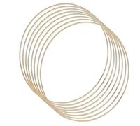 Ujjdwiurgh 8 Pièces Couronne de Cerceaux Floraux en Métal 12 Pouces Anneaux en Macramé pour Décor de Couronne de Mariage, Centres de Table