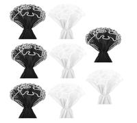 Ujjdwiurgh 8 Pièces de Papier D'Emballage en pour Fleurs, 28 cm X 4 M, Bord Ondulé en Perles, Emballage pour Bouquet de Fleurs Froissé, Fournitures de Fleuriste