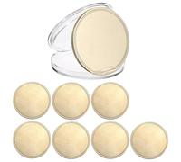 Ujjdwiurgh 8 Pièces de Pièces de Défi Vierges pour la Gravure au, Pièces de Monnaie Vierges en Alliage de Gravure de 1,6 Pouces avec Boîte de Protection en Acrylique, Or et Facile à Utilis