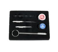 Ujjdwiurgh 8 Pièces Ensemble de Réparation D'Entretien D'Aérographe Kit D'Outils de Nettoyage D'Aérographe Aérographes Outils de Buse de Graisse Accessoires