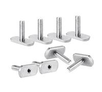 Ujjdwiurgh 8 PièCes Kayak Rail/Piste M6 Vis et éCrous T Fente Boulon Remplacement en Acier Inoxydable Engrenage Boulon de Kayak Accessoires