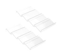 Ujjdwiurgh 8 Pièces Organisateur de Tiroir à Épices en Acrylique Transparent, Insert de Tiroirs de Pots D'Assaisonnement, Plateau de Support à Épices de Cuisine pour Tiroir Facile à Installer