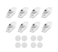 Ujjdwiurgh 8 PièCes Roulettes Auto-AdhéSives Mini Roues Pivotantes Rotation à 360 DegréS Poulie Collante avec Roulements à Billes (Blanc)