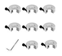 Ujjdwiurgh 8 Pièces SBR16 Colliers D'Arrêt de Rail Linéaire Anneaux de Fixation de Limite D'Arbre en Alliage D'Aluminium avec Clé, Colliers D'Arrêt D'Arbre de Rail Linéaire