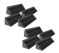 Ujjdwiurgh 8 PièCes SéRies Mousse InsonoriséE Acoustique de Studio de Panneaux Acoustiques, Coin de PièGe de Basse de Traitement Acoustique, Coins de Panneaux Acoustiques, 12X12X48Cm