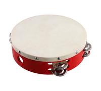 Ujjdwiurgh 8 Pouces Tambourin à Main Cloche de Tambour Jingles en Métal Jouet Musical à Percussion pour les Jeux D'Enfants de Fête KTV
