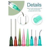 Ujjdwiurgh 80 Aiguilles de Distribution à Pointe Émoussée en 8 Tailles - Aiguilles Émoussées, Applicateurs de Précision pour Utilisation Adhésive, Industrielle et Seringue