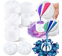 Ujjdwiurgh 8Pc Peinture Verser Tasse Bundle Peinture Verser Tasse Multi Canal Fendu Tasse pour Peinture Verser pour Bricolage Faire de la RéSine Acrylique Peinture
