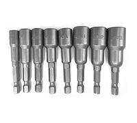 Ujjdwiurgh 8pcs 1/4 pouce de de douilles de tourne-ecrou hexagonal magnetique metrique perceuse a percussion de 6 a 13mm adaptateur