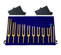 Ujjdwiurgh 9 Diapasons en Alliage D'Aluminium Doré Maintenant une Harmonie Parfaite Du Corps, de L' et de L' pour la Guérison des Chakras, la Thérapie Sonore