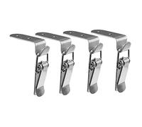 Ujjdwiurgh 90 DegréS Canard-Bouche Boucle Crochet Serrure en Acier Inoxydable à Ressort Tirer Bascule Loquet Pince Argent Moraillon Loquet Loquet A