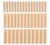 Ujjdwiurgh 90 PCS Goujons en Bois à Rainure Droite avec Extrémités Biseautées Coniques pour Porte de Meuble, M6 M8 M10