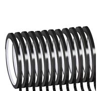 Ujjdwiurgh à Fines Rayures pour Tableau Blanc, 12 Rouleaux de Adhésif Mince de 1/8 Pouce pour Tableau Blanc Effaçable à Sec (Noir)