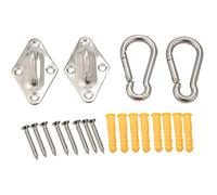 Ujjdwiurgh À Toute éPreuve Hamac de Suspension Plaques pour Les Yeux Fixation Murale au Plafond Crochets d'ancrage Cintre pour Hamac Chaise Pivotante