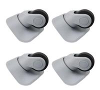 Ujjdwiurgh A08 Remplacement de Roue en Caoutchouc pour Bagages - 2 Paires pour Valises à Roulettes Accessoires de Chariot Silencieux Gris