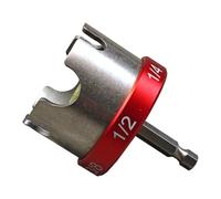 Ujjdwiurgh Accessoire de Perçage pour Fermeture Éclair à Écrou pour Fixation de Tiges Filetées 1/4", 3/8", 1/2", Foret à Écrou en Aluminium, Clé à Douille.