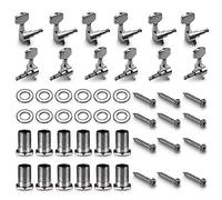 Ujjdwiurgh Accessoires de Rechange Lot de 12 Broches pour Guitare Acoustique Boutons de Tête D'Accordeur (6 Gauche + 6 Droite) Argent