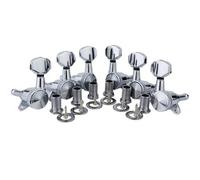 Ujjdwiurgh Accordeurs verrouillables pour guitare (3 x L + 3 x droits) 1:18 avec poignée hexagonale de rechange