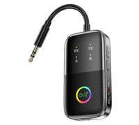 Ujjdwiurgh Adaptateur Audio Bluetooth 5.2 HiFi 3,5 mm Aux sans pour Récepteur de Musique avec Micro pour Enceinte PC TV Voiture