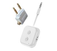 Ujjdwiurgh Adaptateur Audio Bluetooth 5.3 Portable HiFi Stéréo avec Microphone 2 en 1 Réception Transmission 1 à 2 Écouteurs pour PC TV Haut-Parleur